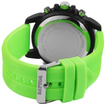 Raptor Herrenuhr, analog und digital, mit grünem Kautschukarmband RA20312-005 Raptor Watches 49,95 €