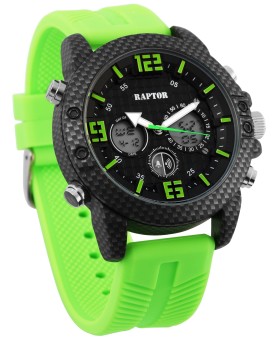 Raptor men's watch, analog and digital, with green rubber strap RA20312-005 Raptor Watches 49,95 €