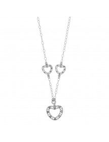 Silver heart necklace 925/1000 Rhodium