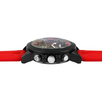 Męski zegarek Raptor, analogowy i cyfrowy, z czerwonym gumowym paskiem