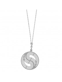 Fancy round rhodium silver necklace 3171019 Laval 1878 49,90 €