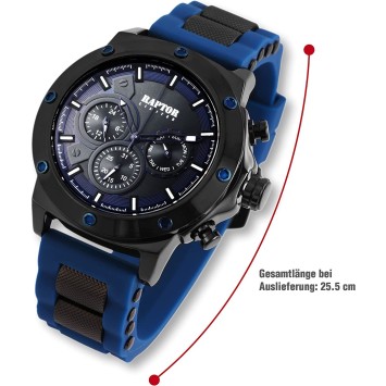 Reloj de hombre RAPTOR LIMITED con movimiento multifunción y correa de silicona azul RA20246-004 Raptor Watches 79,95 €