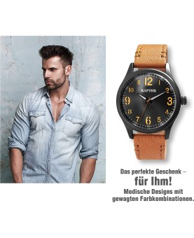 Raptor men's watch with tan genuine leather strap RA20292-004 Raptor Watches 49,95 €
