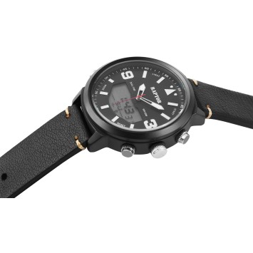 Reloj Raptor para hombre con correa de piel auténtica negra, pantalla analógica/digital RA20311-002 Raptor Watches 59,95 €