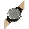 Reloj Raptor para hombre con correa de piel auténtica negra, pantalla analógica/digital