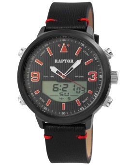 Raptor Herrenuhr mit schwarzem und rotem Echtlederarmband, Analog-/Digitalanzeige RA20311-003 Raptor Watches 59,95 €