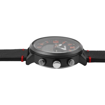 Raptor Men's Watch with Black and Red Genuine Leather Strap, Analog/Digital Display RA20311-003 Raptor Watches 59,95 €