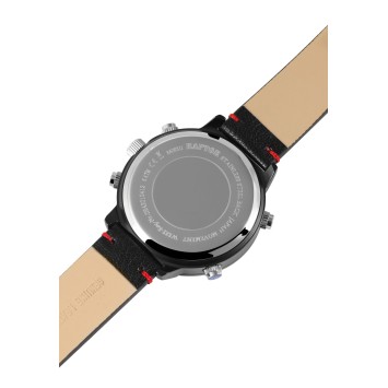 Reloj Raptor para hombre con correa de piel auténtica negra y roja, pantalla analógica/digital RA20311-003 Raptor Watches 59,...