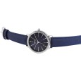 Montre Raptor RA10176-002 "Brilliance" pour femme avec bracelet en cuir véritable bleu et strass scintillants