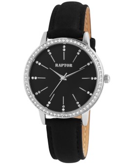 Raptor Damenuhr mit schwarzem Echtlederarmband und funkelnden Strasssteinen RA10176-003 Raptor Watches 39,95 €