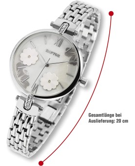 Raptor women's watch, stainless steel mesh bracelet, flower and rhinestone dial RA10204-001 Raptor Watches 59,95 €
