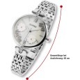 Damski zegarek Raptor, bransoleta typu mesh ze stali nierdzewnej, tarcza w kształcie kwiatka i kryształu górskiego