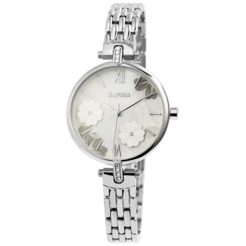 Raptor women's watch, stainless steel mesh bracelet, flower and rhinestone dial WR-TN6S-GGKF Raptor 59,95 €