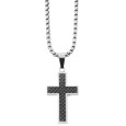 Raptor stainless steel chain with cross pendant, length 61 cm