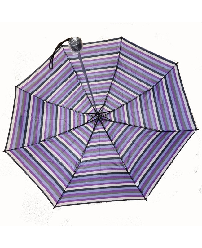 VIPLUIE Manual Folding Umbrella - Solid and Compact for Travel - Purple Multicolor