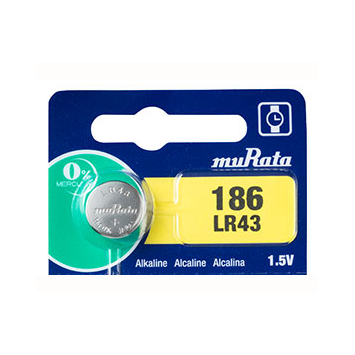 Batterie Murata LR43 - 186 Alkaline ohne Quecksilber 4900435 Murata 2,90 €