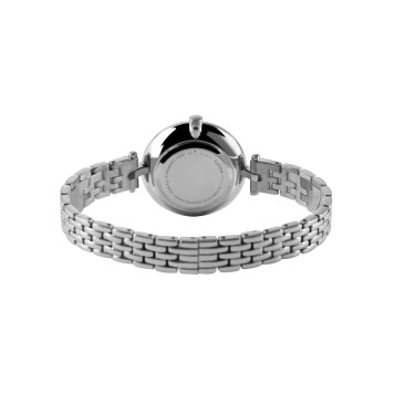Montre Raptor Malva RA10204-001 pour femme, bracelet maille en acier inoxydable, cadran fleurs gris bleu et strass RA10204-00...