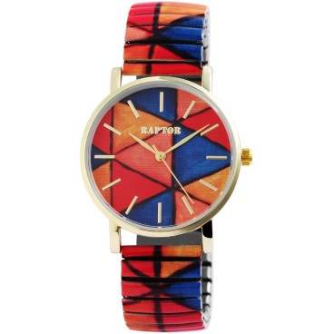 Reloj para mujer Raptor de edición colorida, acero inoxidable, analógico de cuarzo, estampado colorido RA10205-004 Raptor 49,...
