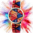 Kolorowy zegarek damski Raptor Edition, stal nierdzewna, analog kwarcowy, kolorowy nadruk