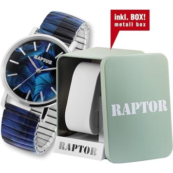 Montre Colorful Edition Raptor RA10205-052 pour femme, acier inoxydable, analogique à quartz, Motif imprimé coloré RA10205-05...