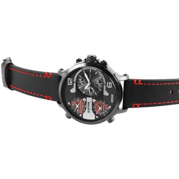 Raptor Limited RA20130-001 Men's Quartz Watch with Genuine Leather Strap and 3 Time Zones RA20130-001 Raptor 89,95 €