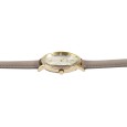 Raptor RA10176-004 Brilliance Damenuhr, Armband aus echtem Leder, Farbe Taupe/Gold und funkelnde Strasssteine