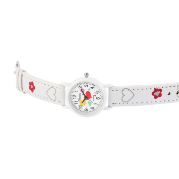 Montre fille QBOS bracelet avec cœurs en similicuir blanche 4900002-001 QBOSS 14,00 €