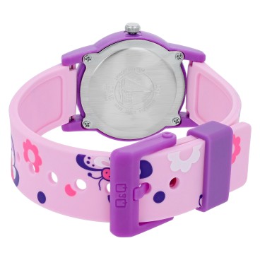 Q&Q children's watch with silicone strap, butterfly designs, 10 ATM