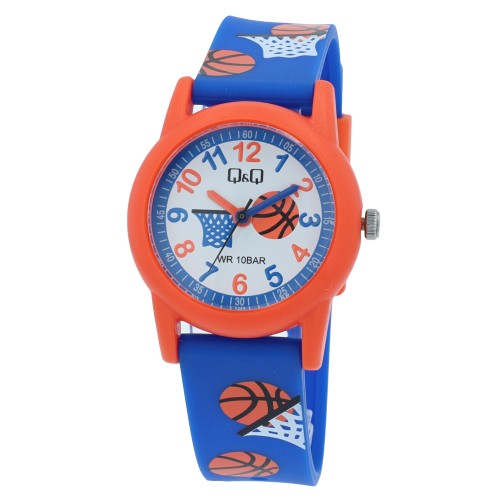 Reloj infantil Q&Q con correa de silicona, motivos de baloncesto, 10 ATM V22A-011VY Q&Q 26,90 €