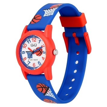 Q&Q children's watch with silicone strap, basketball motifs, 10 ATM V22A-011VY Q&Q 26,90 €