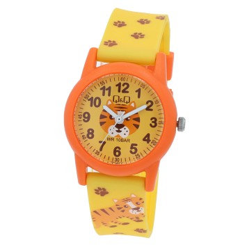 Q&Q children's watch with silicone strap, tiger motifs, 10 ATM V22A-016VY Q&Q 26,90 €