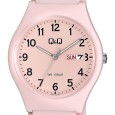 Reloj Q&Q para mujer con correa de silicona rosa, resistente al agua 10 bares