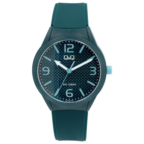 Q&Q unisex watch with green silicone strap, water resistant 10 bars VR28J031Y Q&Q 35,90 €