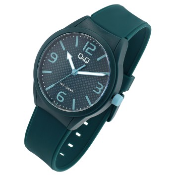 Orologio unisex Q&Q con cinturino in silicone verde, resistente all'acqua 10 bar VR28J031Y Q&Q 35,90 €