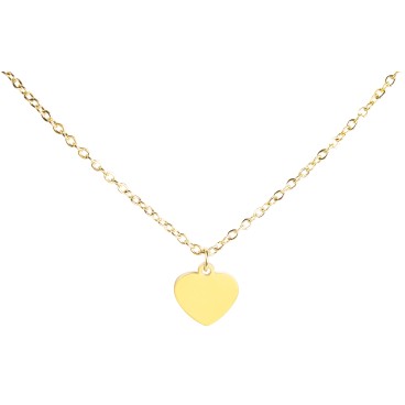 Gold Stainless Steel Heart Pendant Necklace Set, 45+5cm 5010349-002 Akzent 19,90 €
