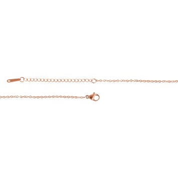 Set di collane con ciondolo a cuore in acciaio inossidabile color oro rosa, 45+5 cm 5010349-003 Akzent 19,90 €