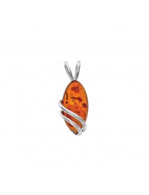 Pendant elongate amber decorated with scrolls silver 3160737 Nature d'Ambre 19,90 €