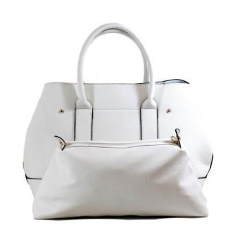 Leather effect handbag Tom&Eva - White 6338-White Tom&Eva 56,00 €