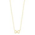 Gold plated necklace infinite hearts