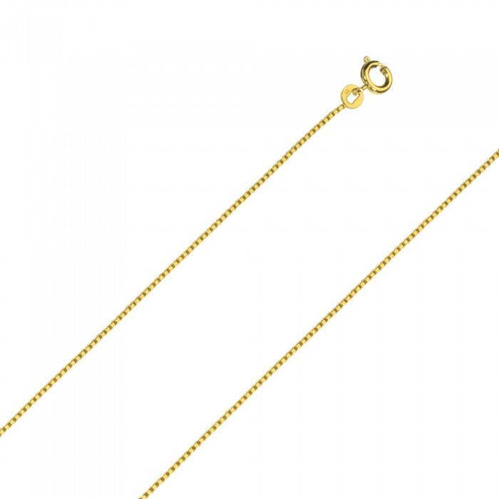 Box Chain Necklace Gold Plated - 45 cm