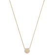 Gold plated necklace ball and zirconium oxides