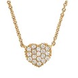 Gold plated necklace with pendant in zirconium oxides