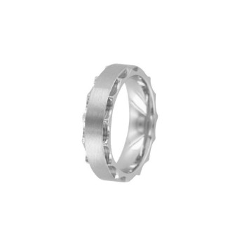 Stainless steel ring with chiseled sides 311421 One Man Show 24,90 €