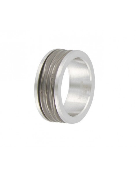Gun steel ring with wavy effects