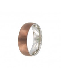 Smooth chocolate colored steel ring 311444 One Man Show 19,90 €