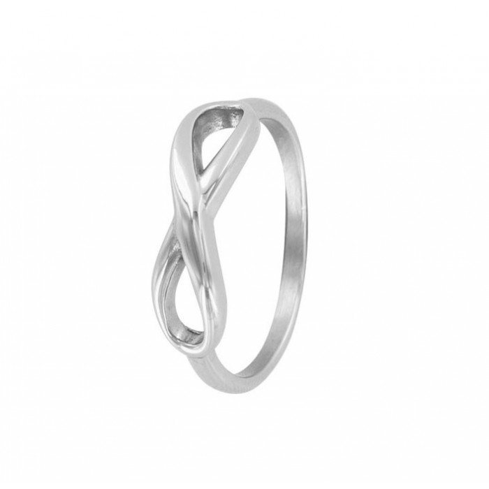 Infinity symbol steel ring
