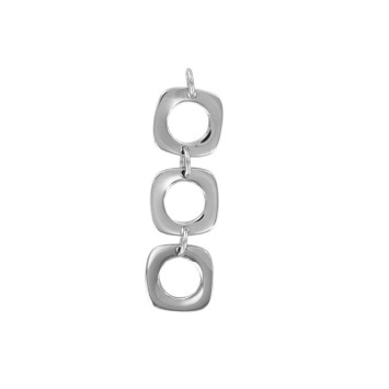Pendant 3 squares with a hollow round steel 3160985 One Man Show 19,90 €