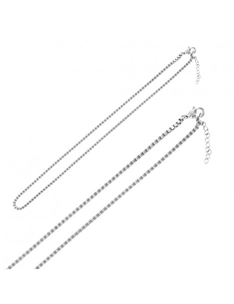 Venetian mesh steel necklace 45 cm