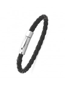 Bracelet braided cowhide with magnetic steel clasp 3180242 One Man Show 19,90 €