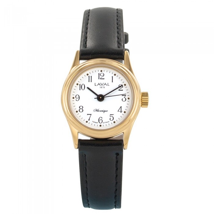  Reloj de pulsera de lujo para mujer, tono dorado, con correa de  cuero negro : Ropa, Zapatos y Joyería